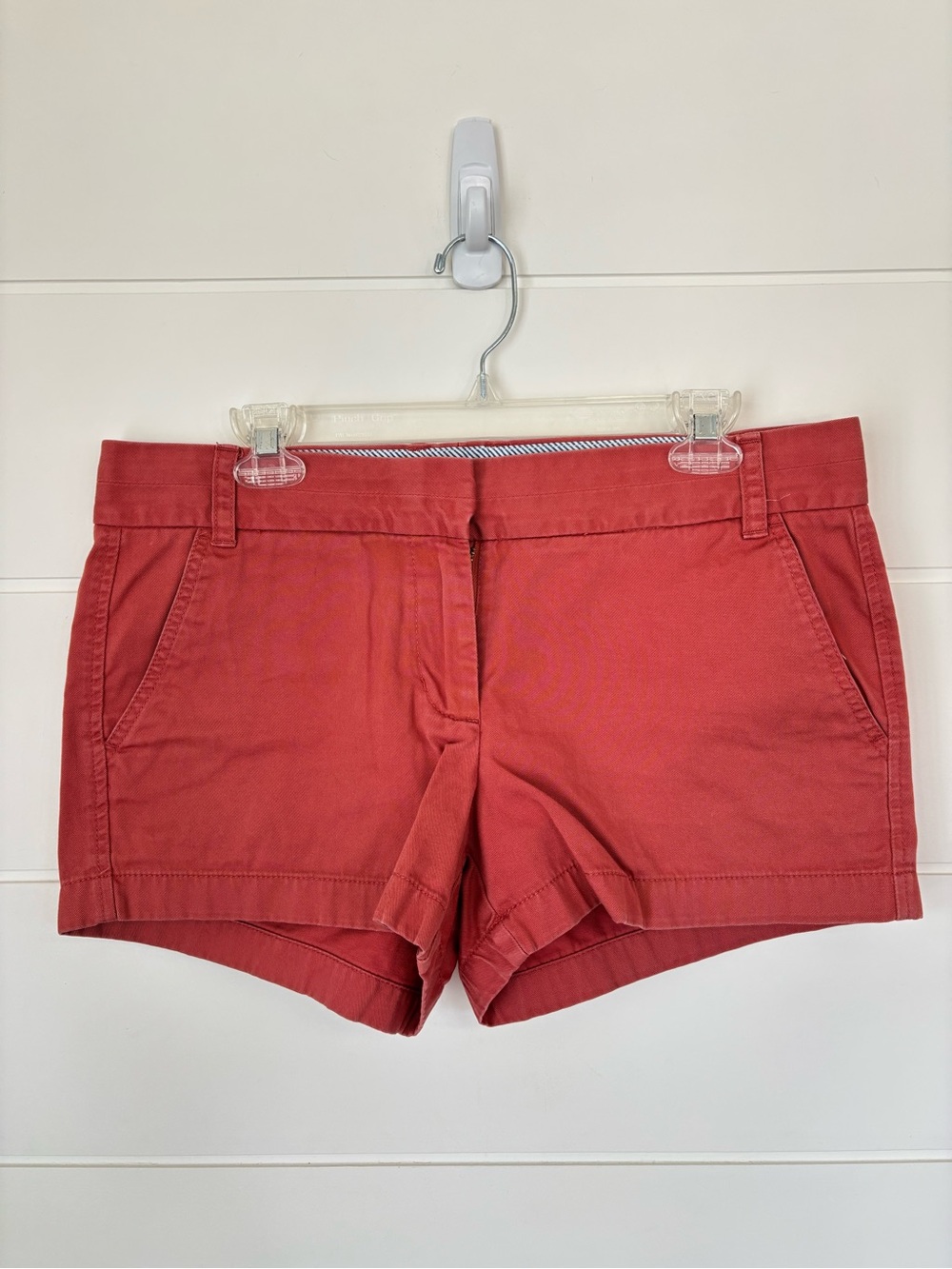 J. Crew Coral Classic Twill Cotton Broken In Chino Shorts Women's Size 10